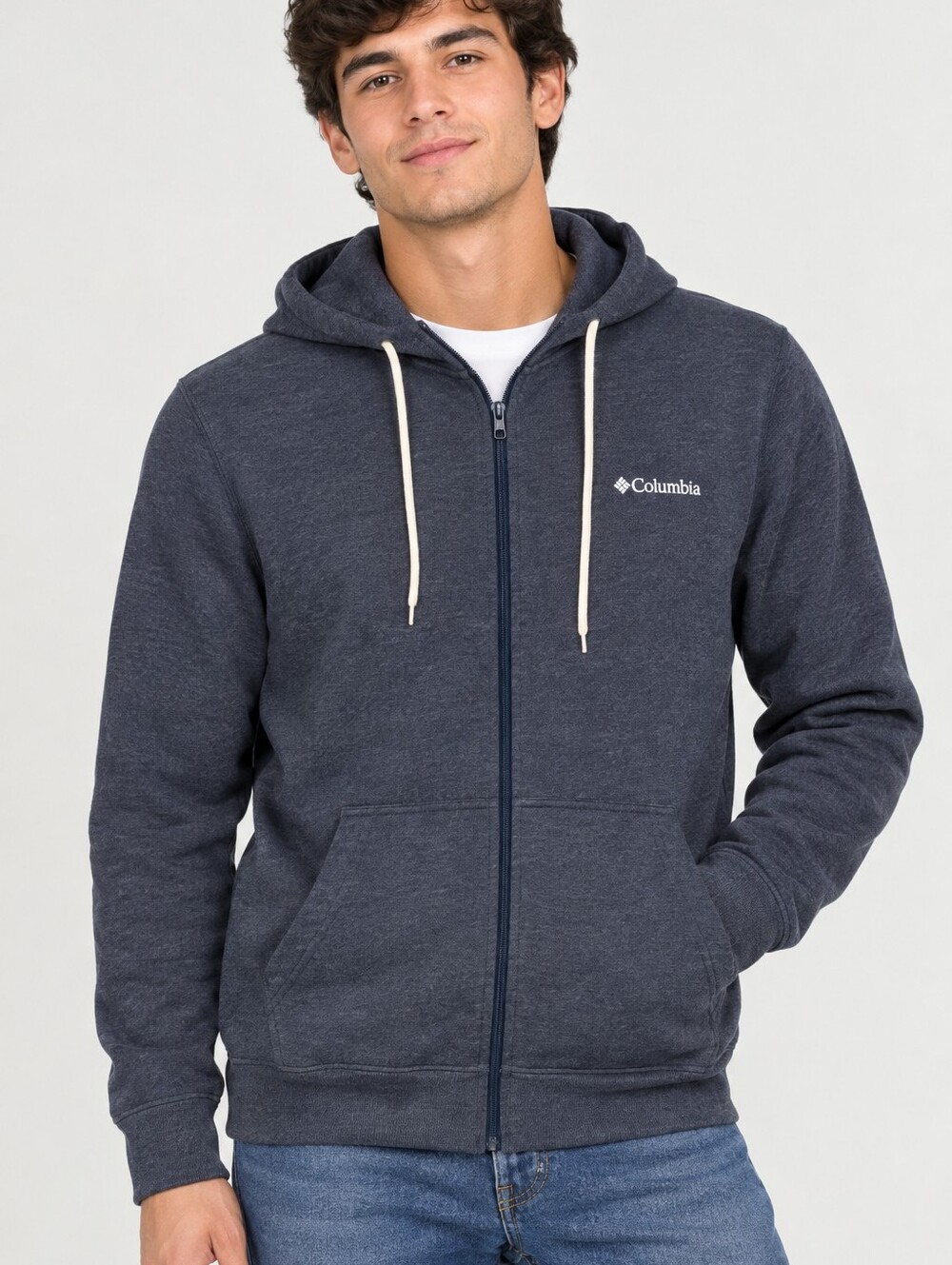 Columbia Men's Navy Full-Zip Hooded Sweater